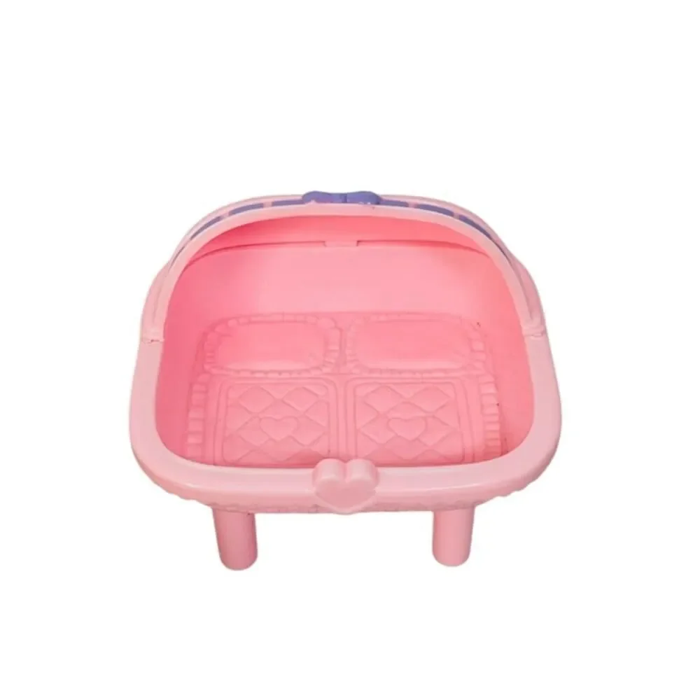 PLAYSKOOL Dollhouse TWIN BABY BED BASSINET CRIB for 2.5 inch INFANT DOLLS Rare!